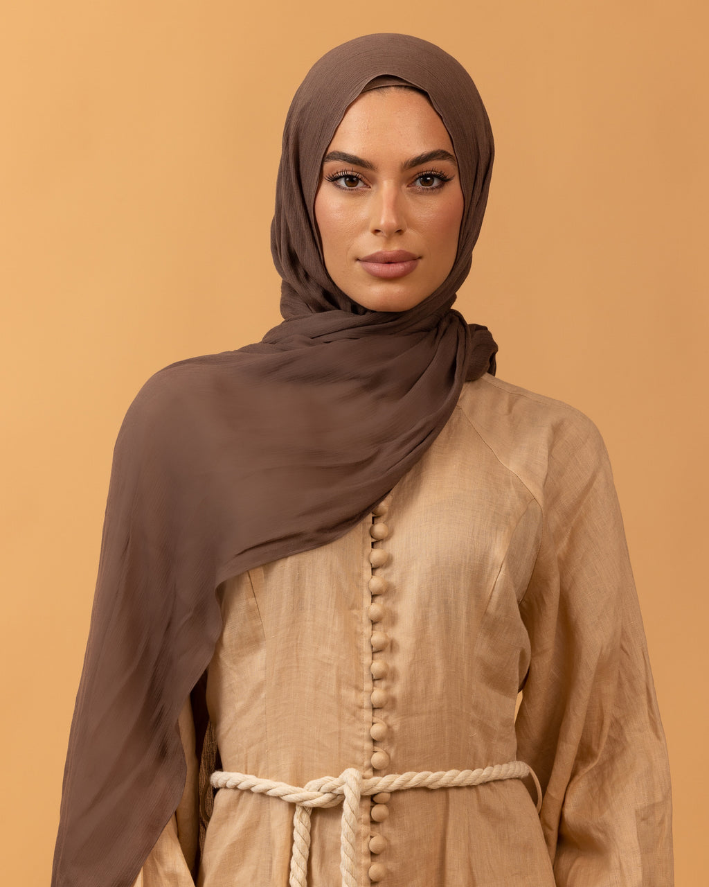 Luxe Pressed Rayon Hijab - Cocoa