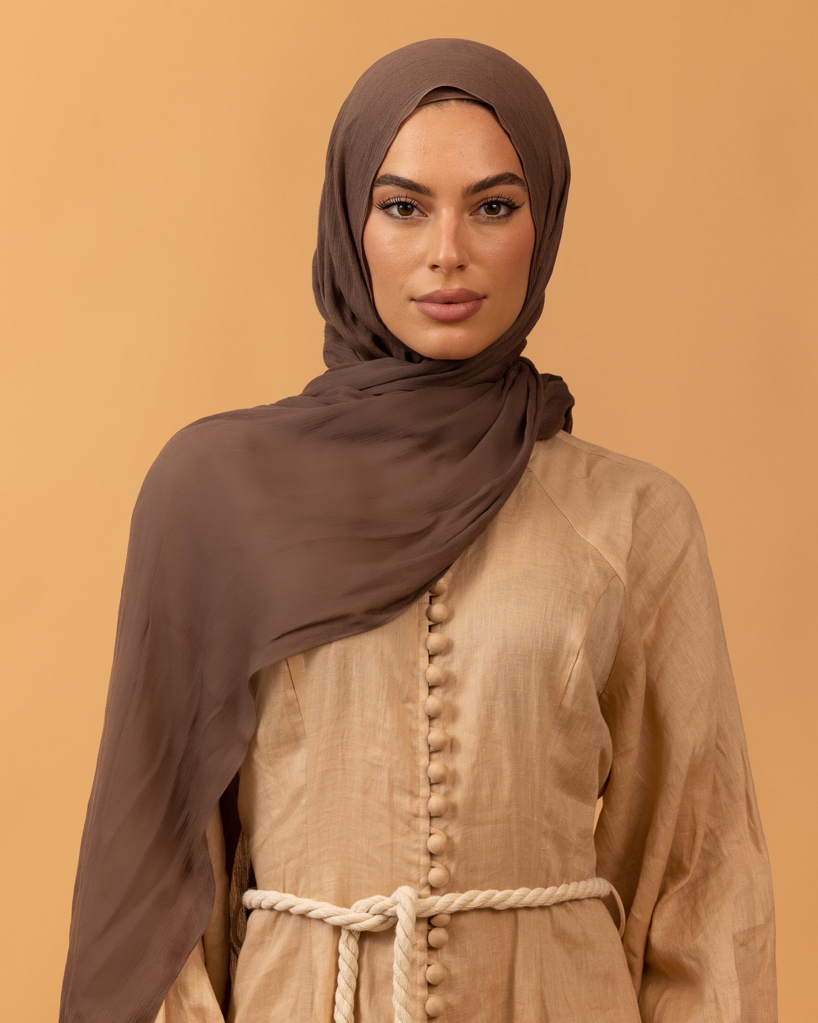 Luxe Pressed Rayon Hijab - Cocoa