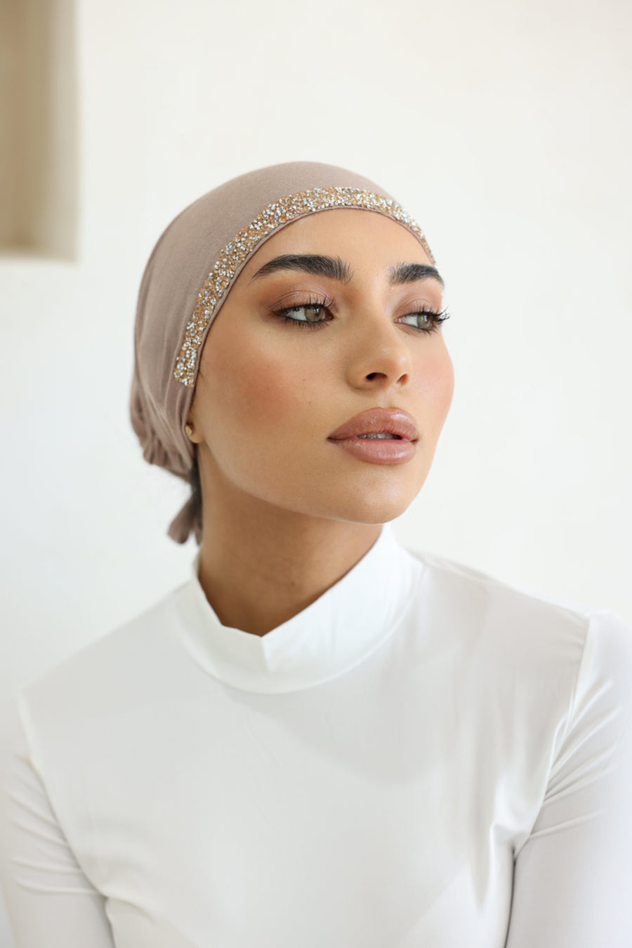 BEADED MODAL UNDERCAP - Fawn