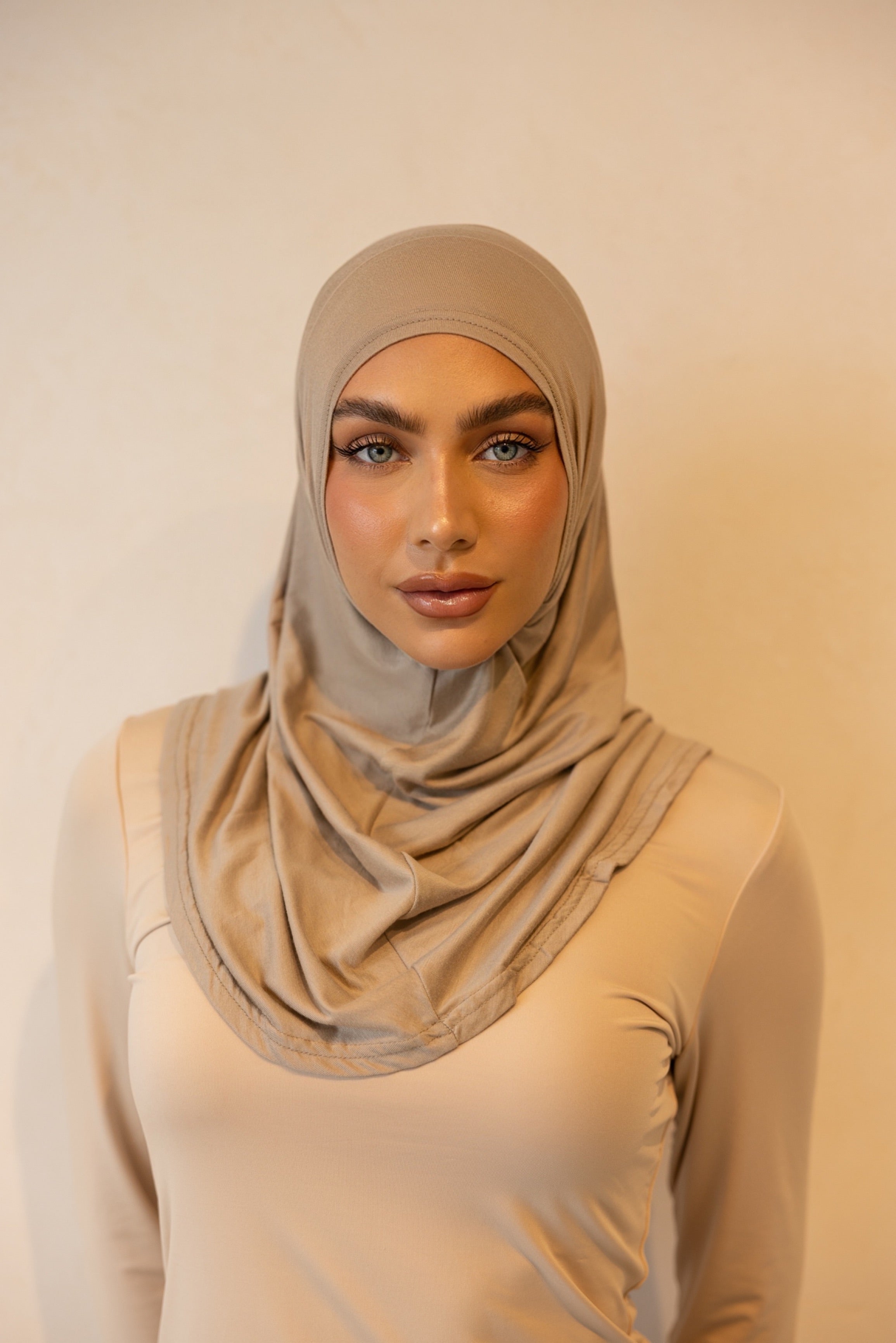2 Piece Hijab Sets - Sand