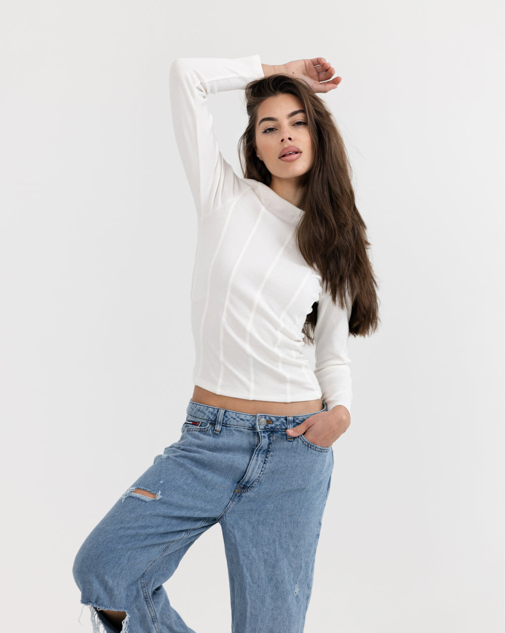 Luxe Rib Panel Top Vanilla