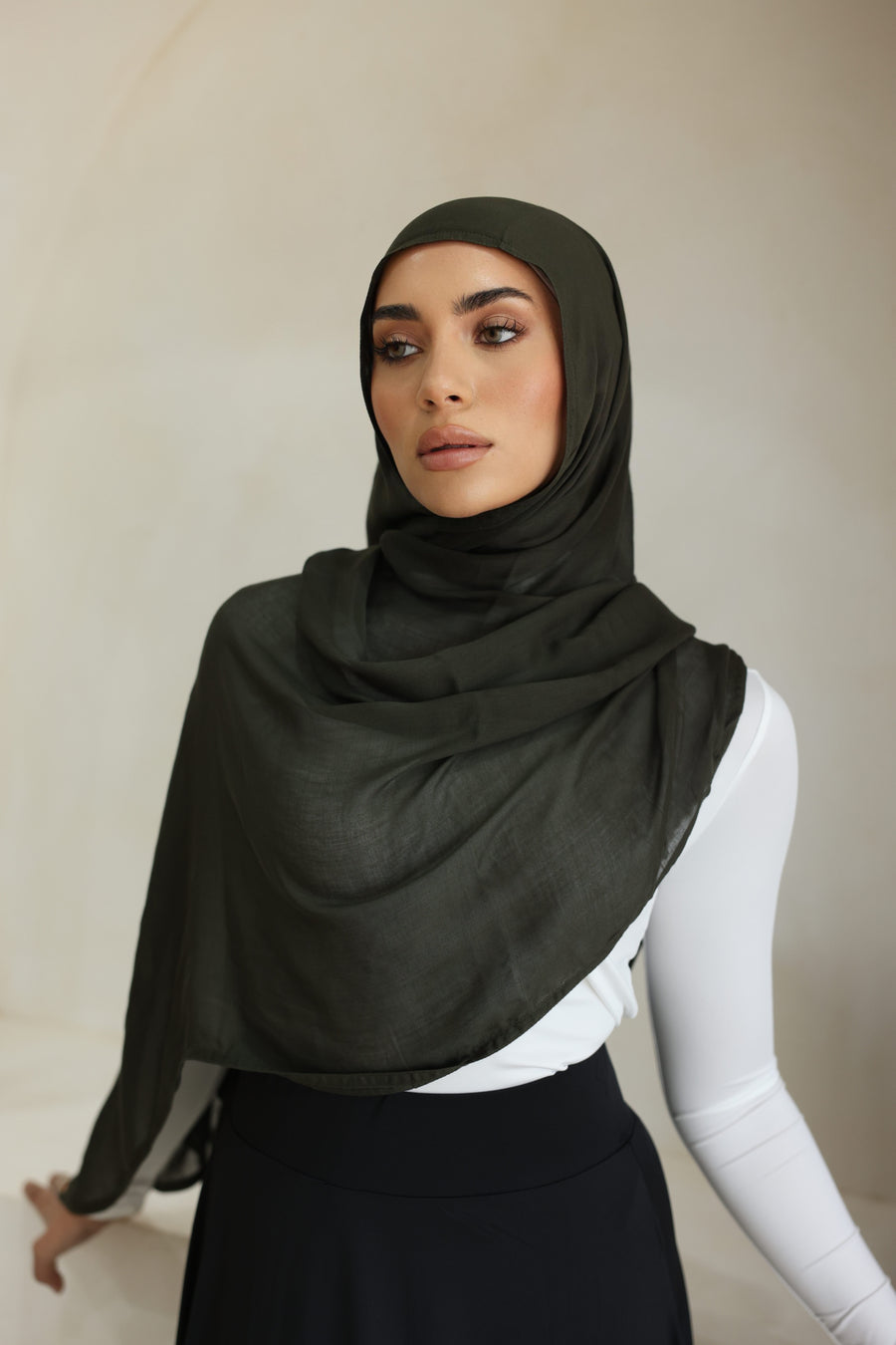 Luxe Double Stitch Hijab Forest