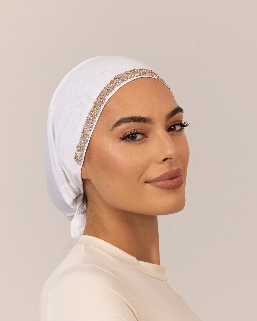 BEADED MODAL UNDERCAP - Vanilla