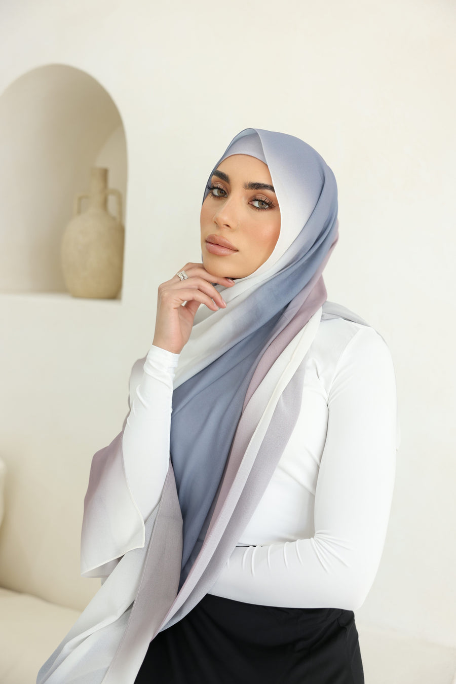 DIP DYE CHFFON HIJAB - SUNSET