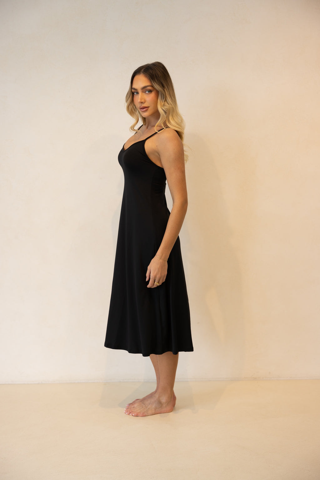 Luxe Cami Slip Dress Midnight