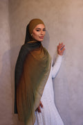 Jersey Printed Hijab - Olive Oak