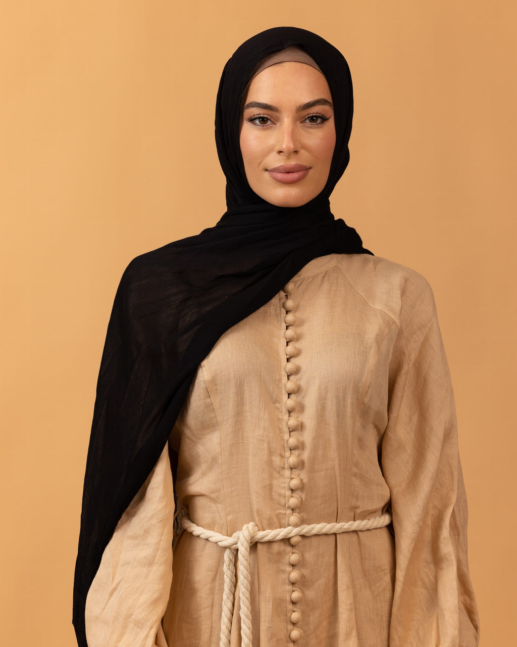 Luxe Pressed Rayon Hijab - Midnight