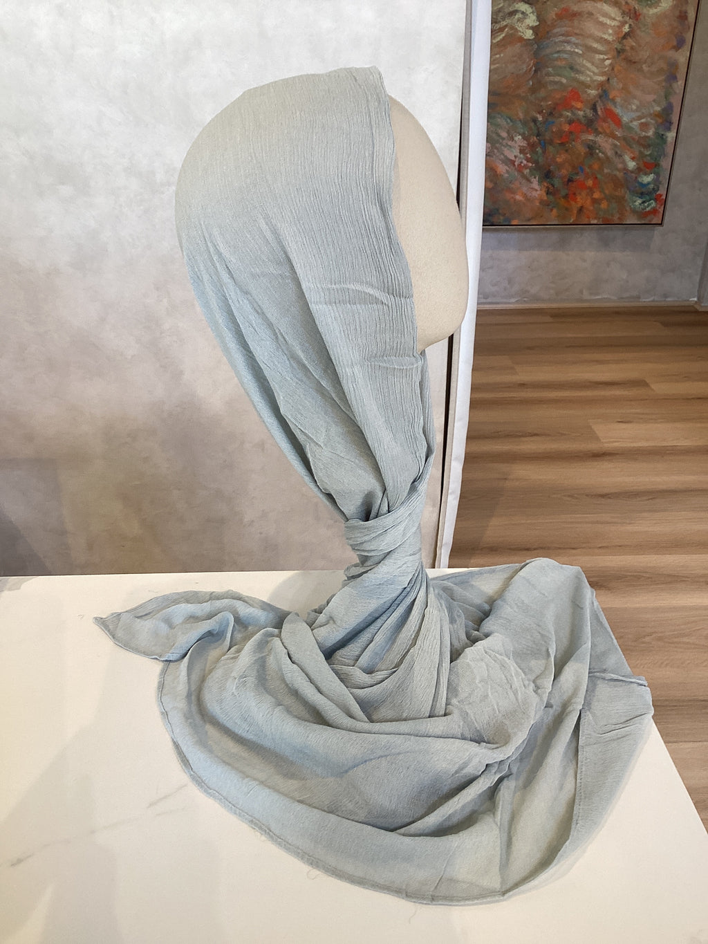 Luxe rayon hijab- cyan 11