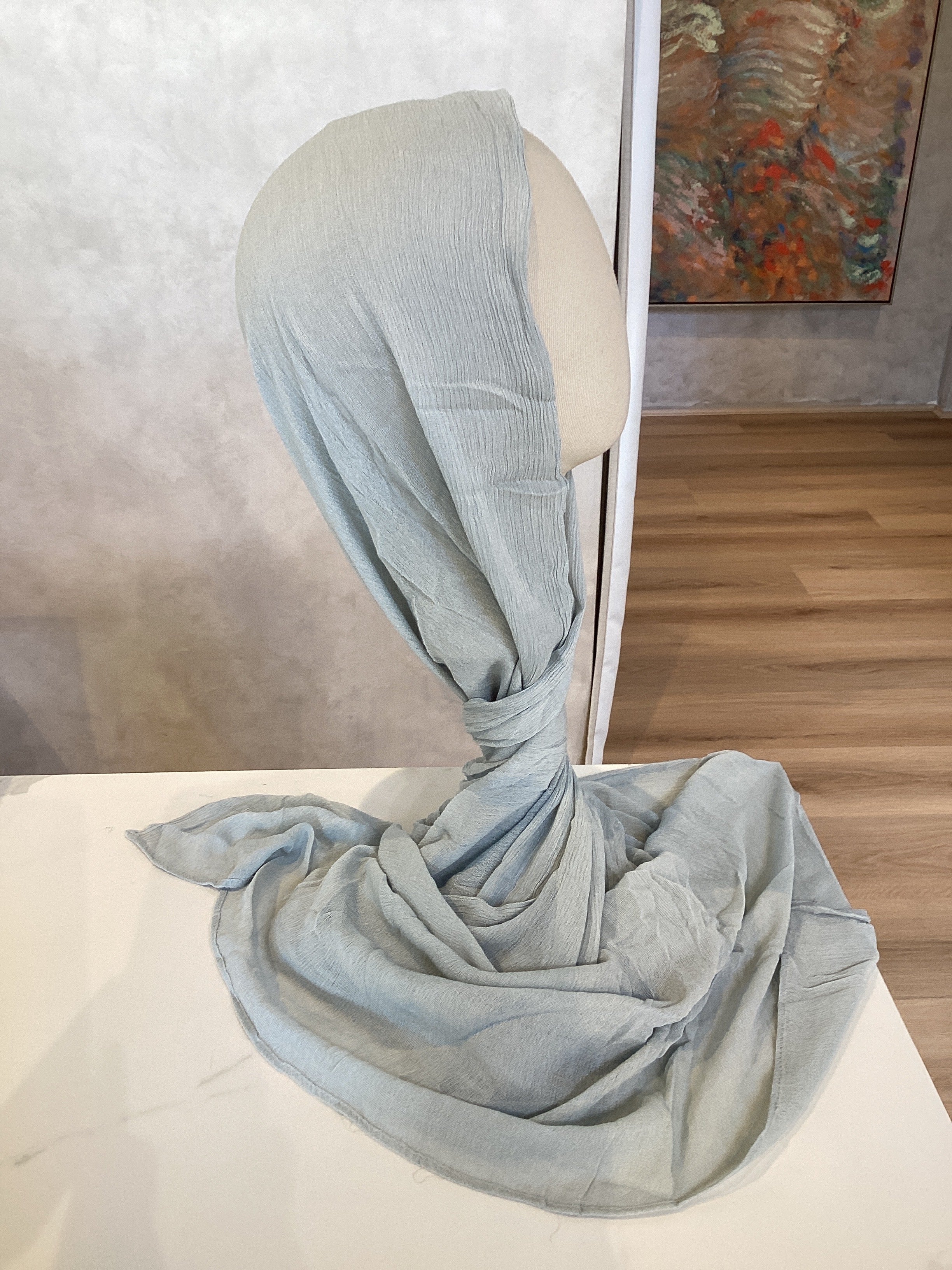 Luxe rayon hijab- cyan 11