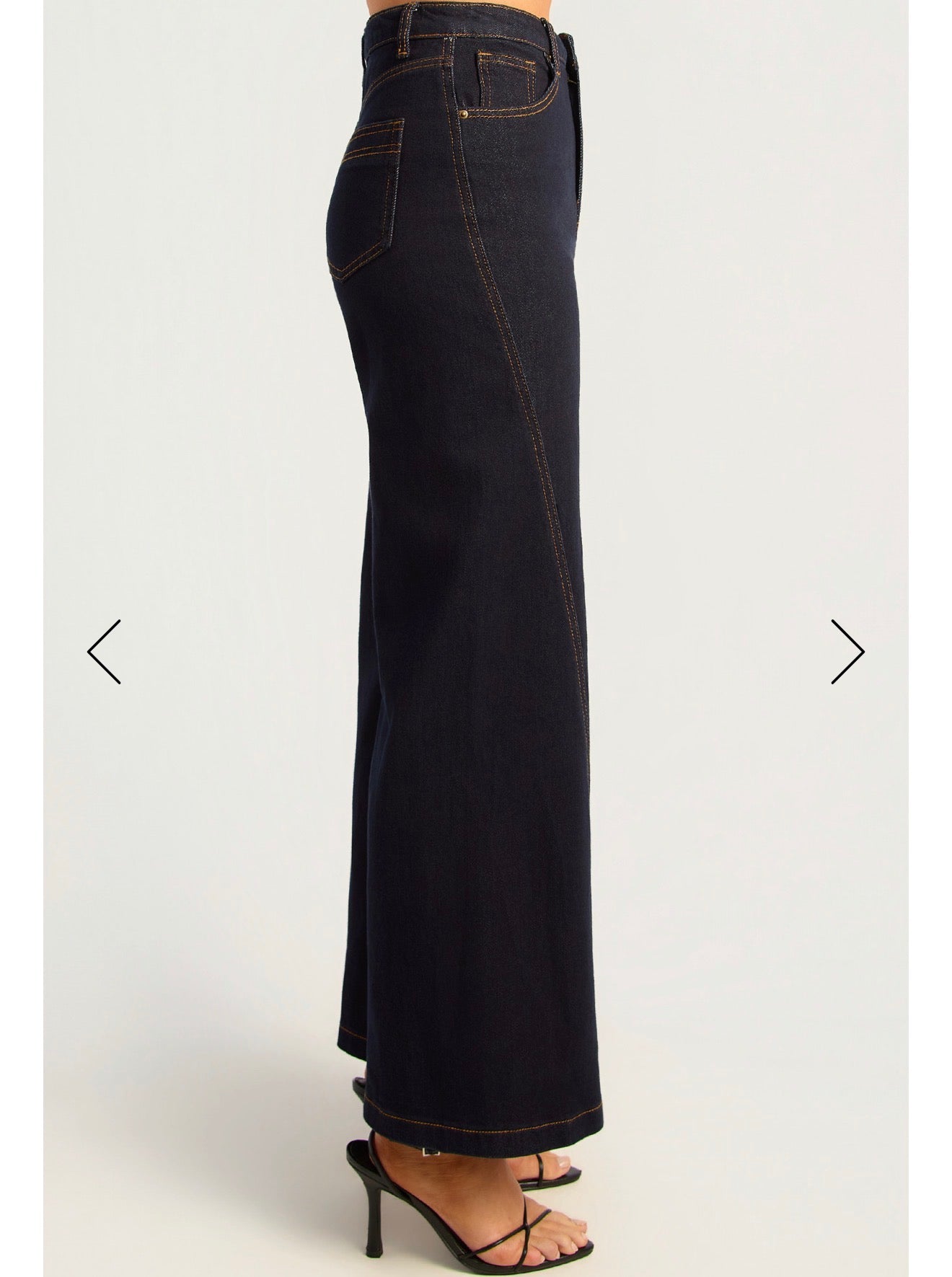 Hem Seam Detail Denim Jeans