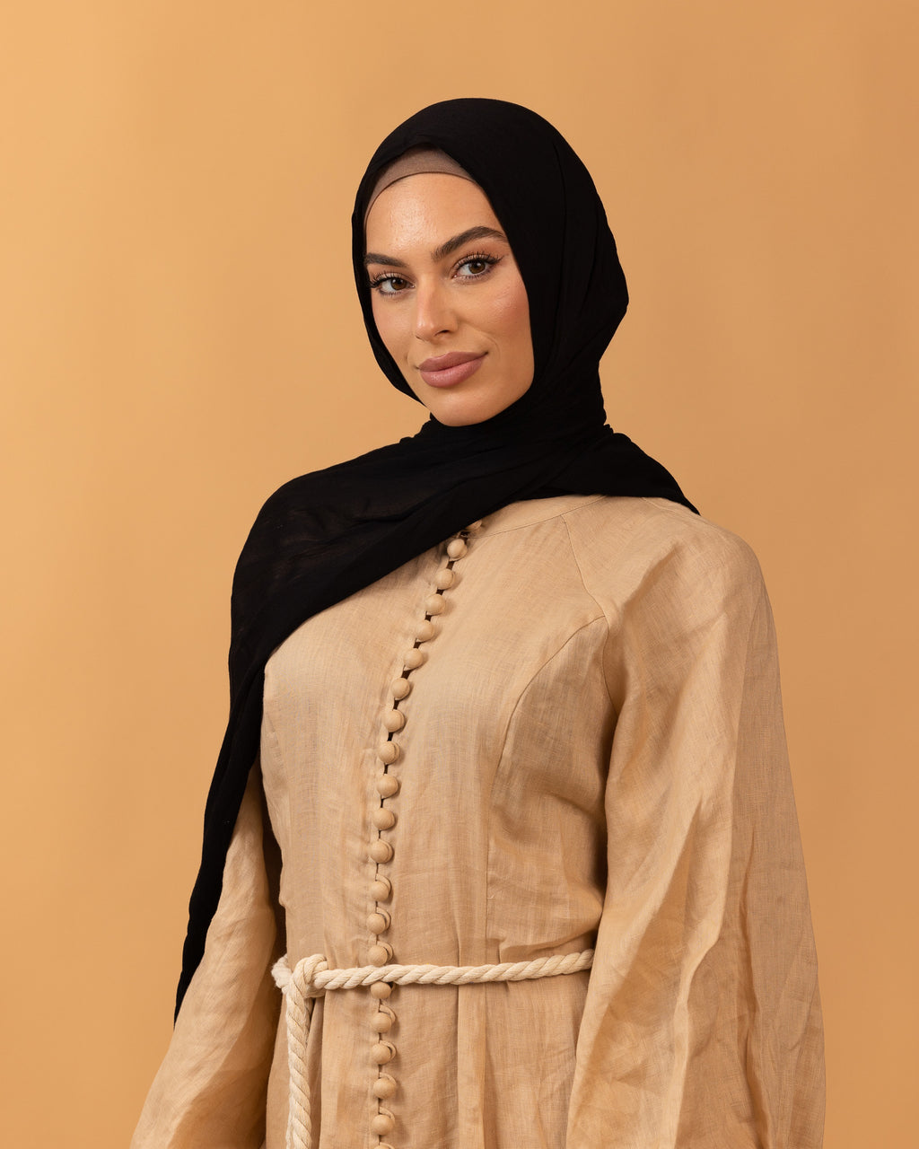 Luxe Pressed Rayon Hijab - Midnight