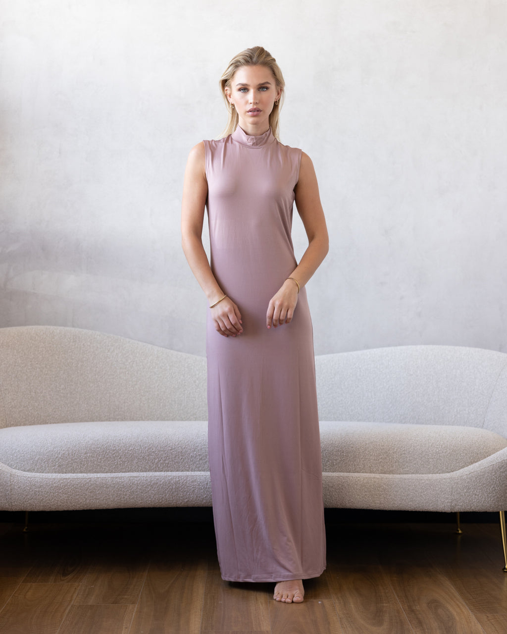 Luxe Sleeveless Slip Dress Berry