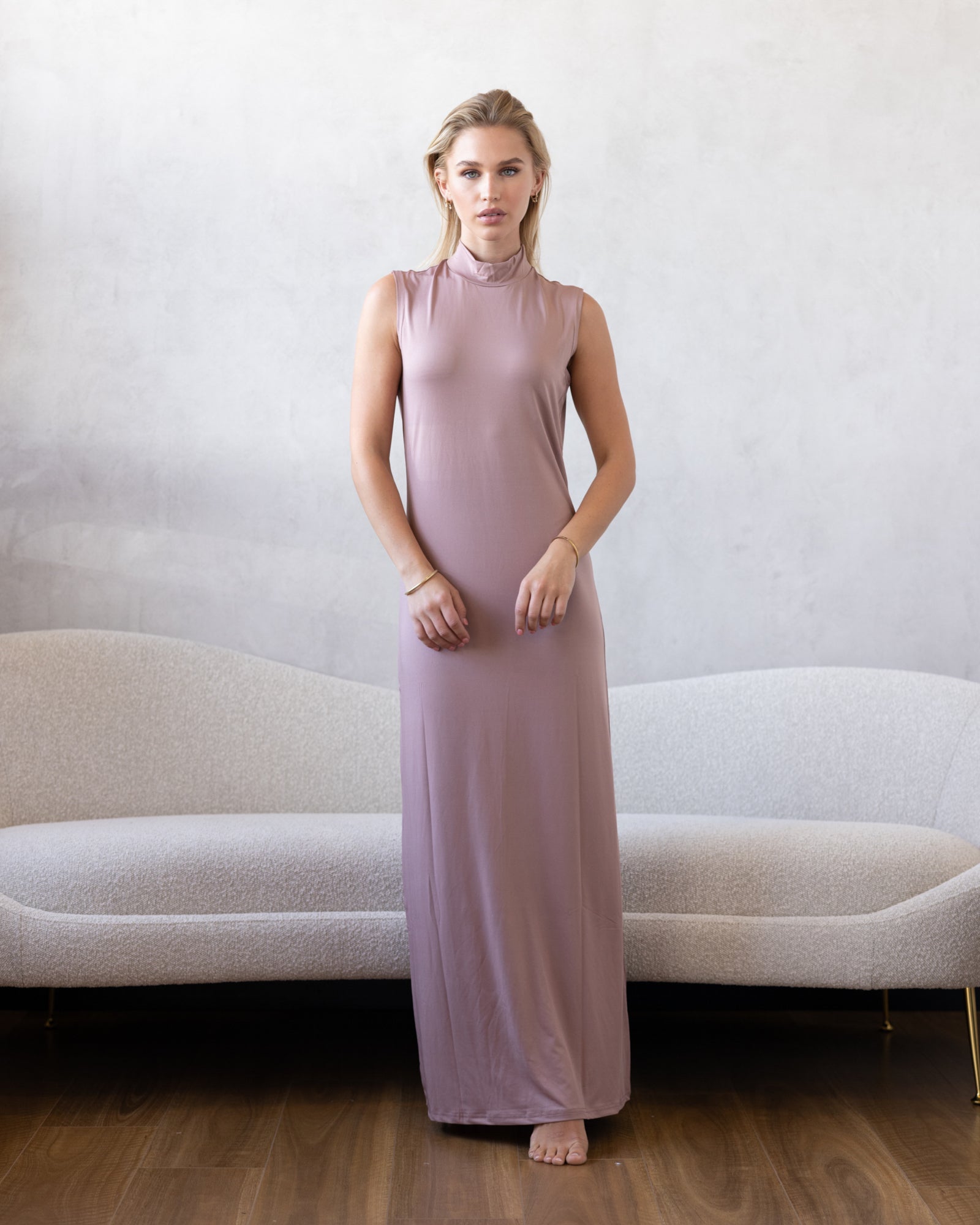 Luxe Sleeveless Slip Dress Berry