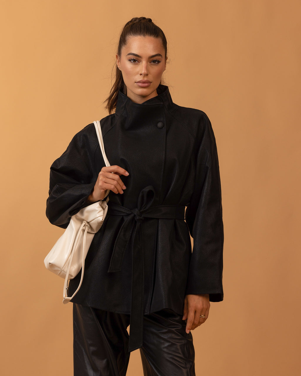 Patent Boho Bag - Vanilla