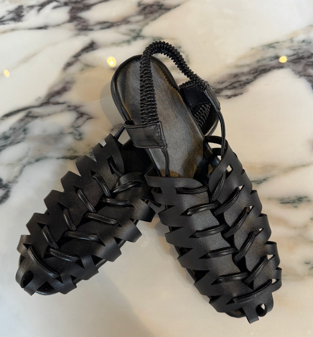 Braided Sandal - Black