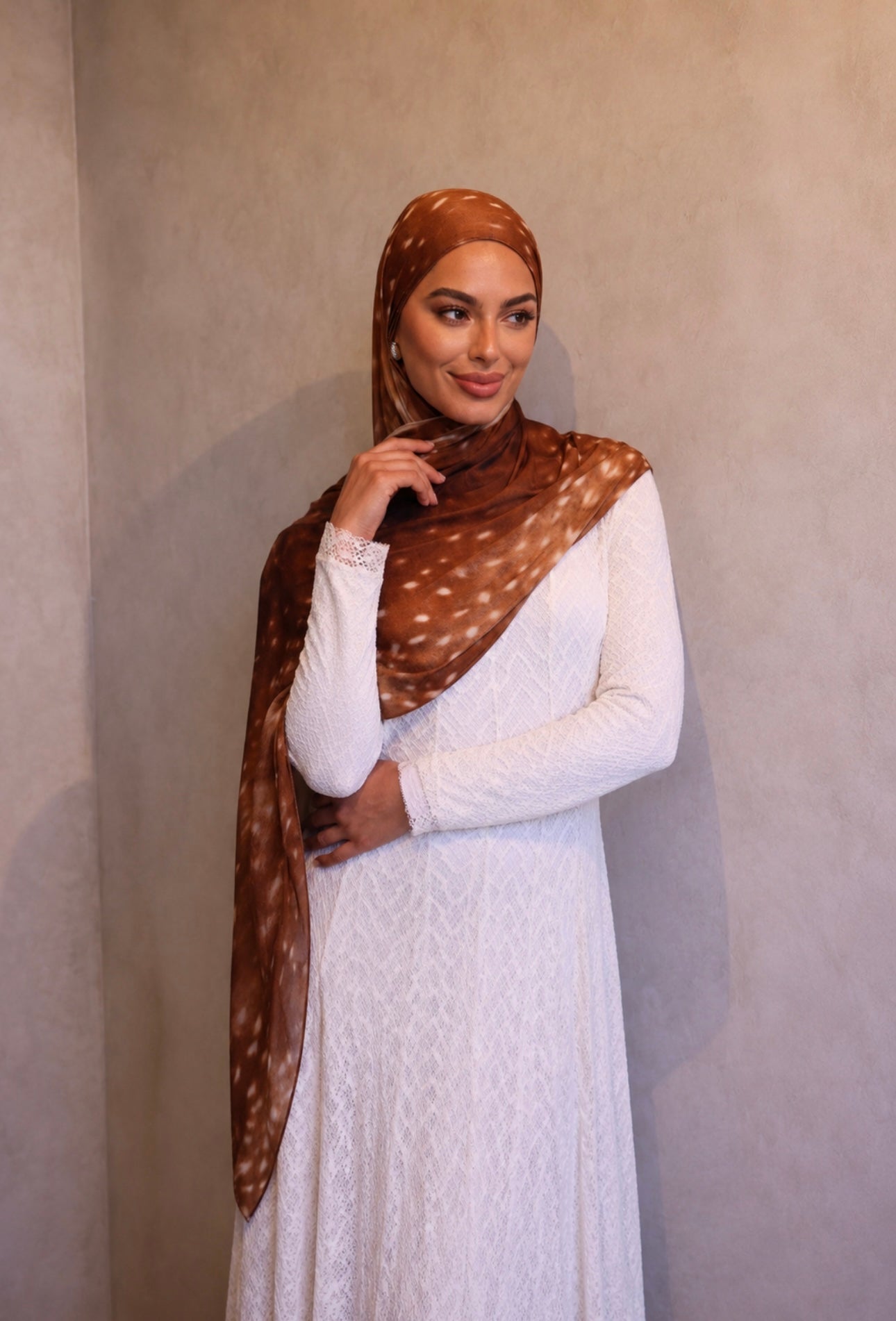 Jersey Printed Hijab - Amber Dusk