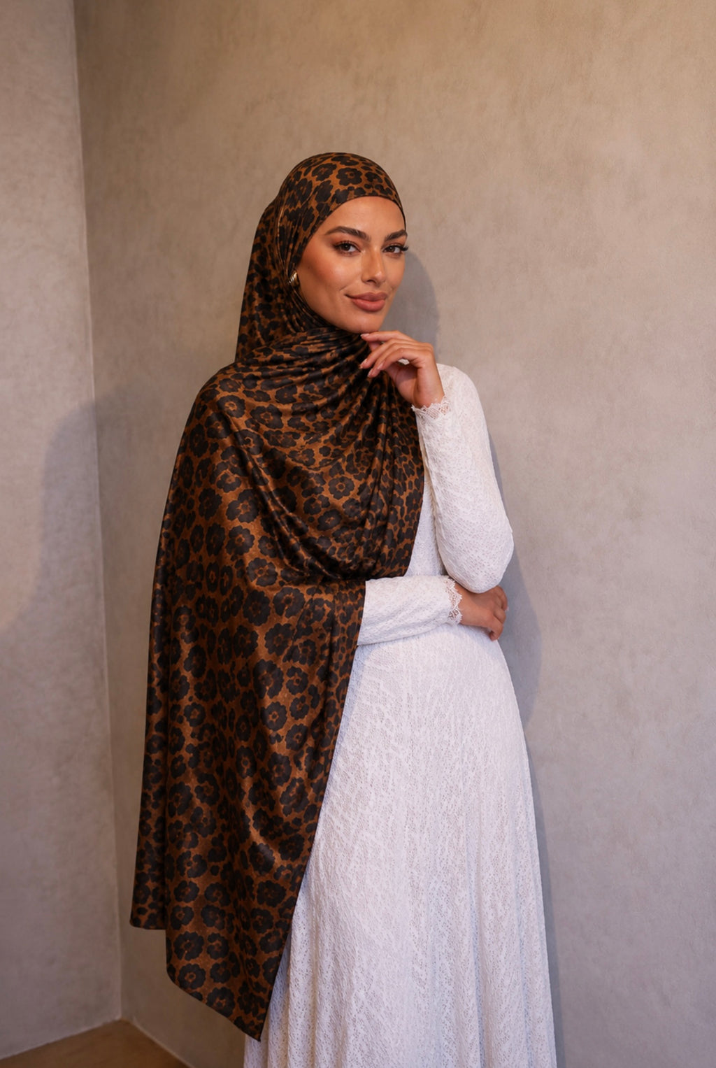 Jersey Printed Hijab - Soft Jaguar