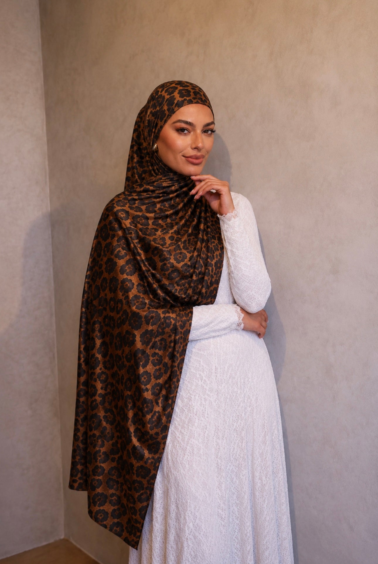 Jersey Printed Hijab - Soft Jaguar