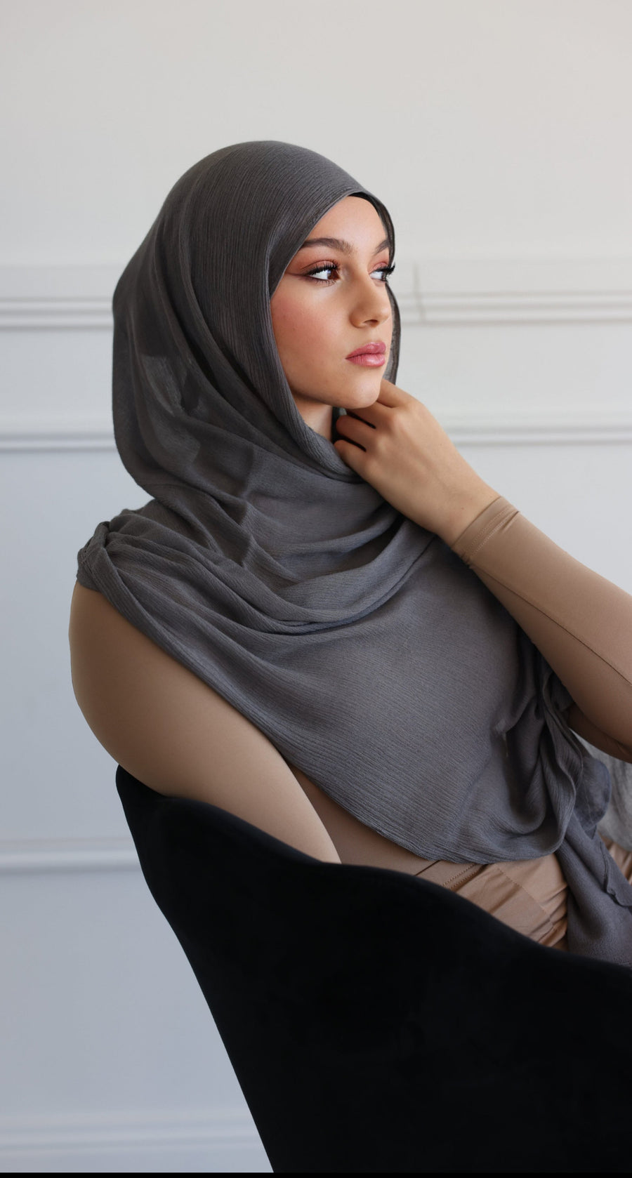 Luxe Rayon Hijab - Charcoal