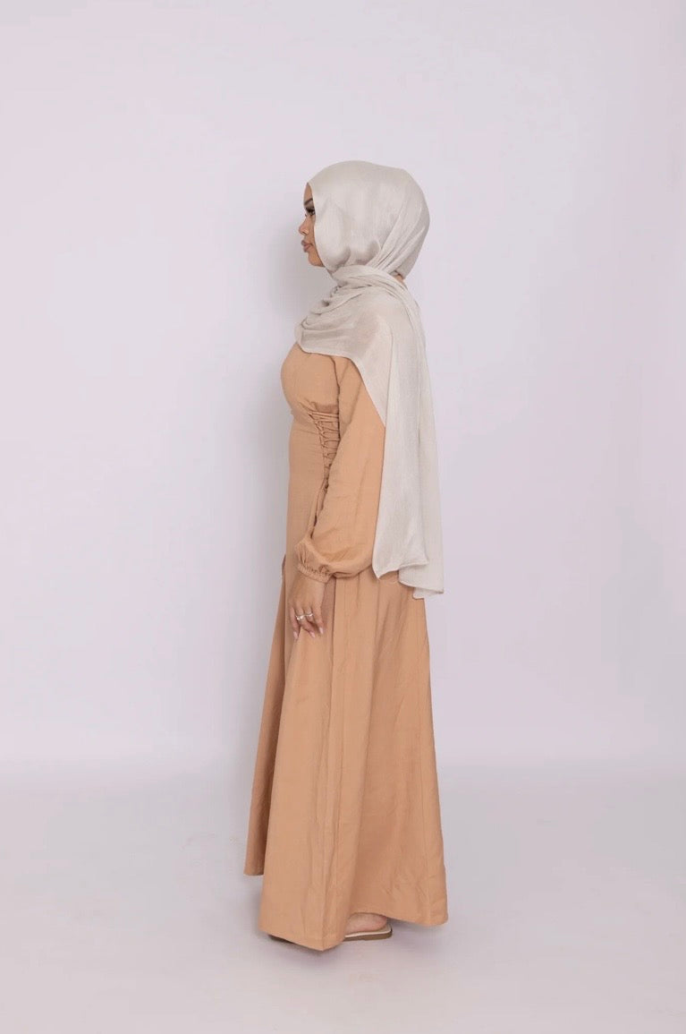 Elara Side Tie Dress - Slate Dust