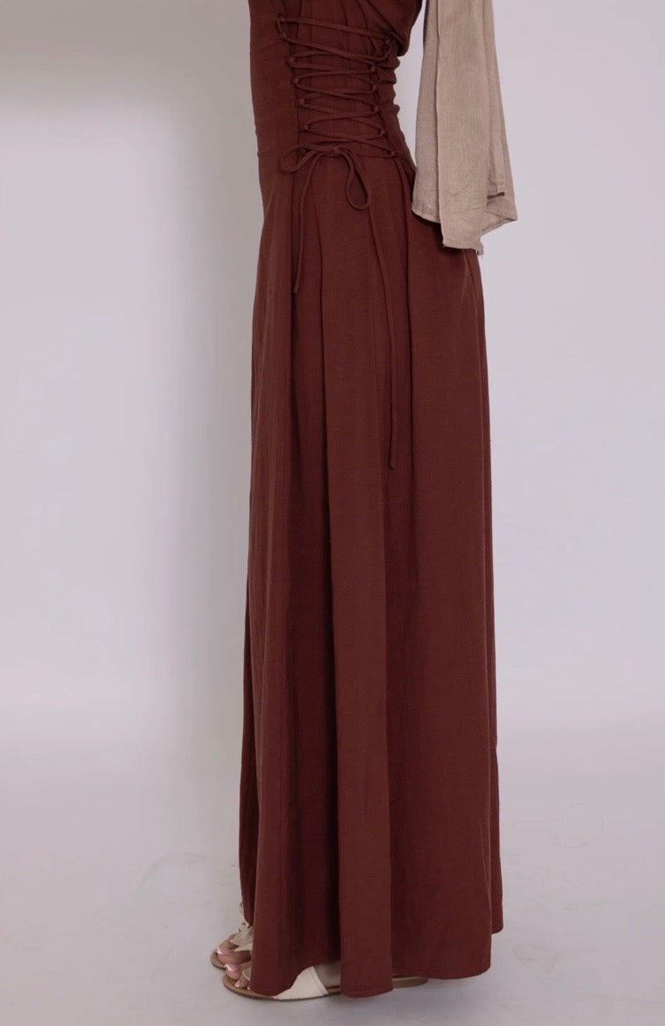 Elara Side Tie Dress - Copper
