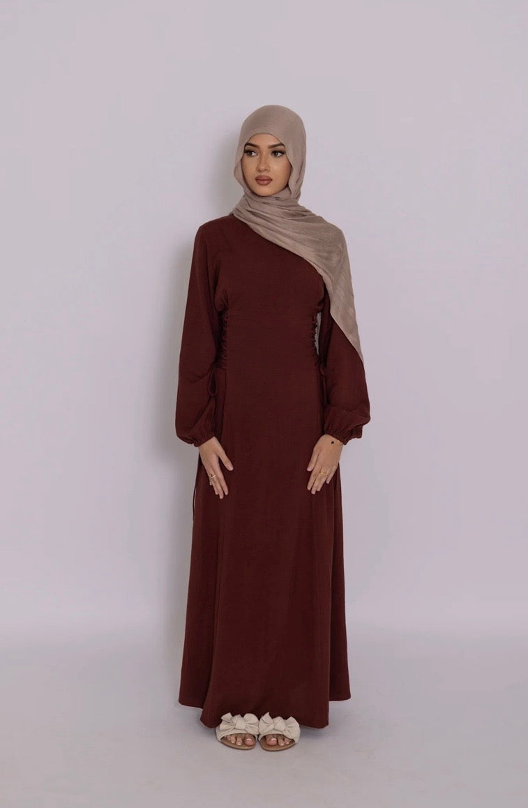Elara Side Tie Dress - Copper