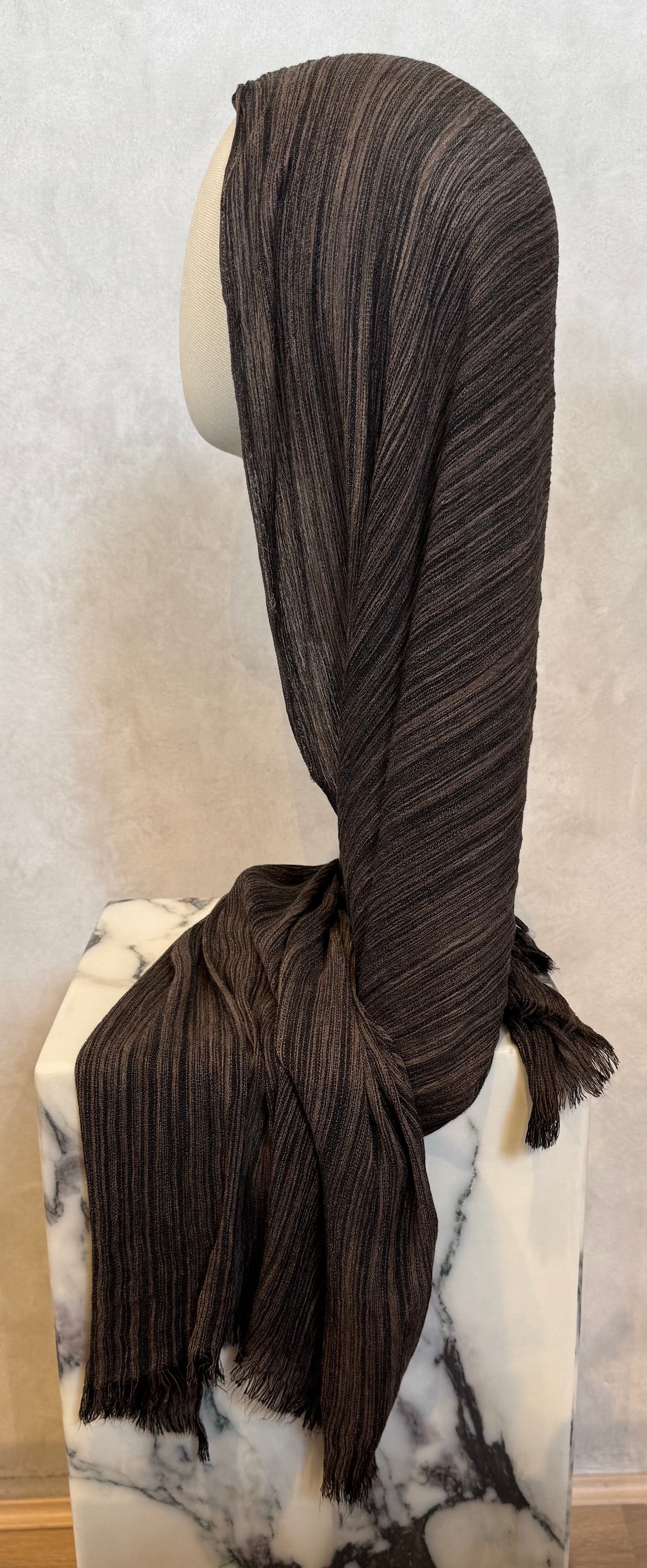 Rayon Wave Hijab - Cocoa