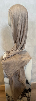 Rayon Wave Hijab - Biscuit
