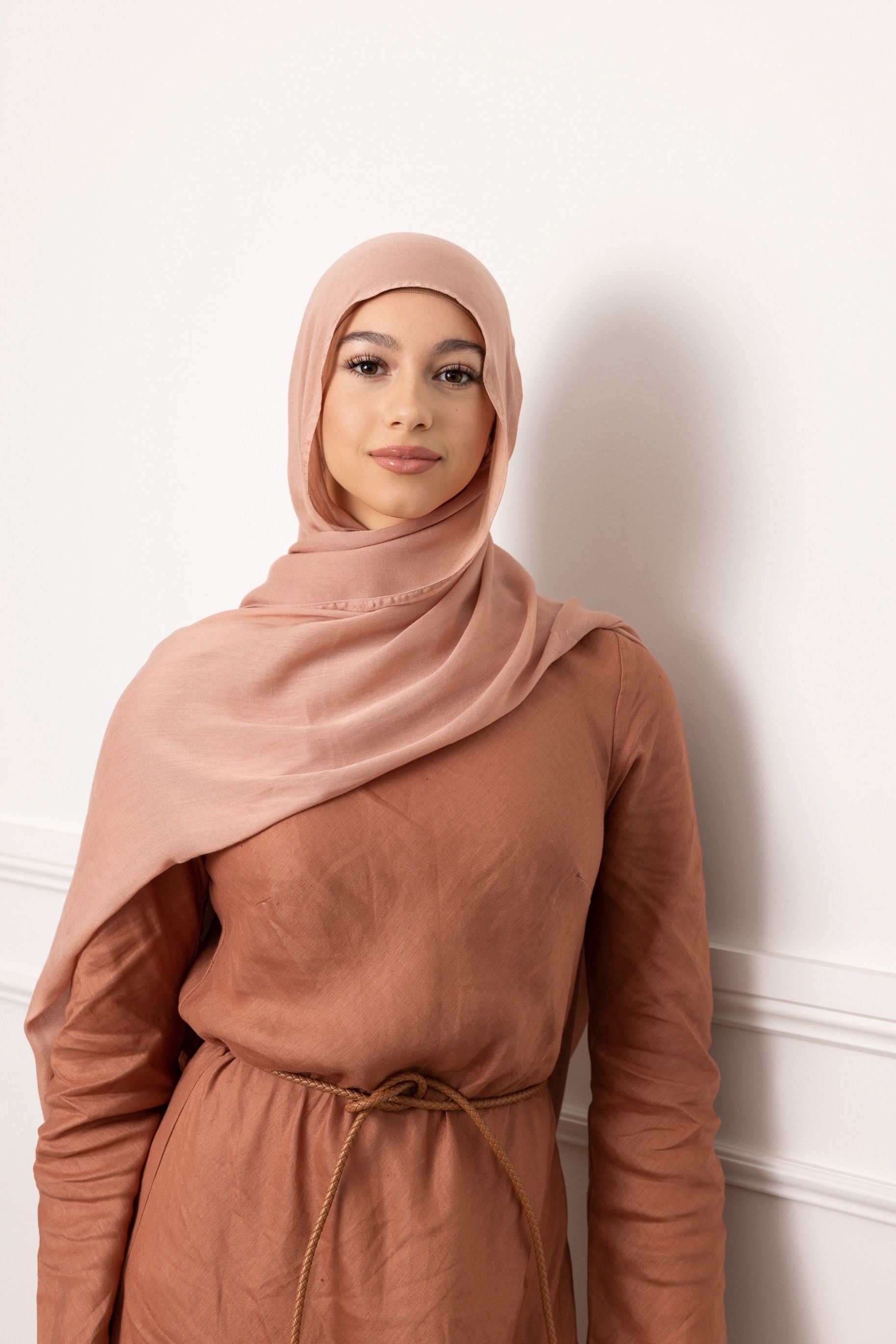 Luxe Double Stitch Hijab Petal