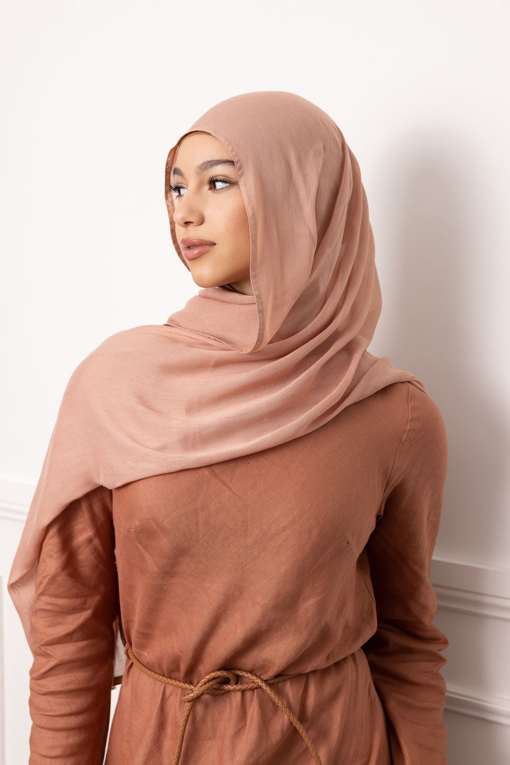 Luxe Double Stitch Hijab Petal