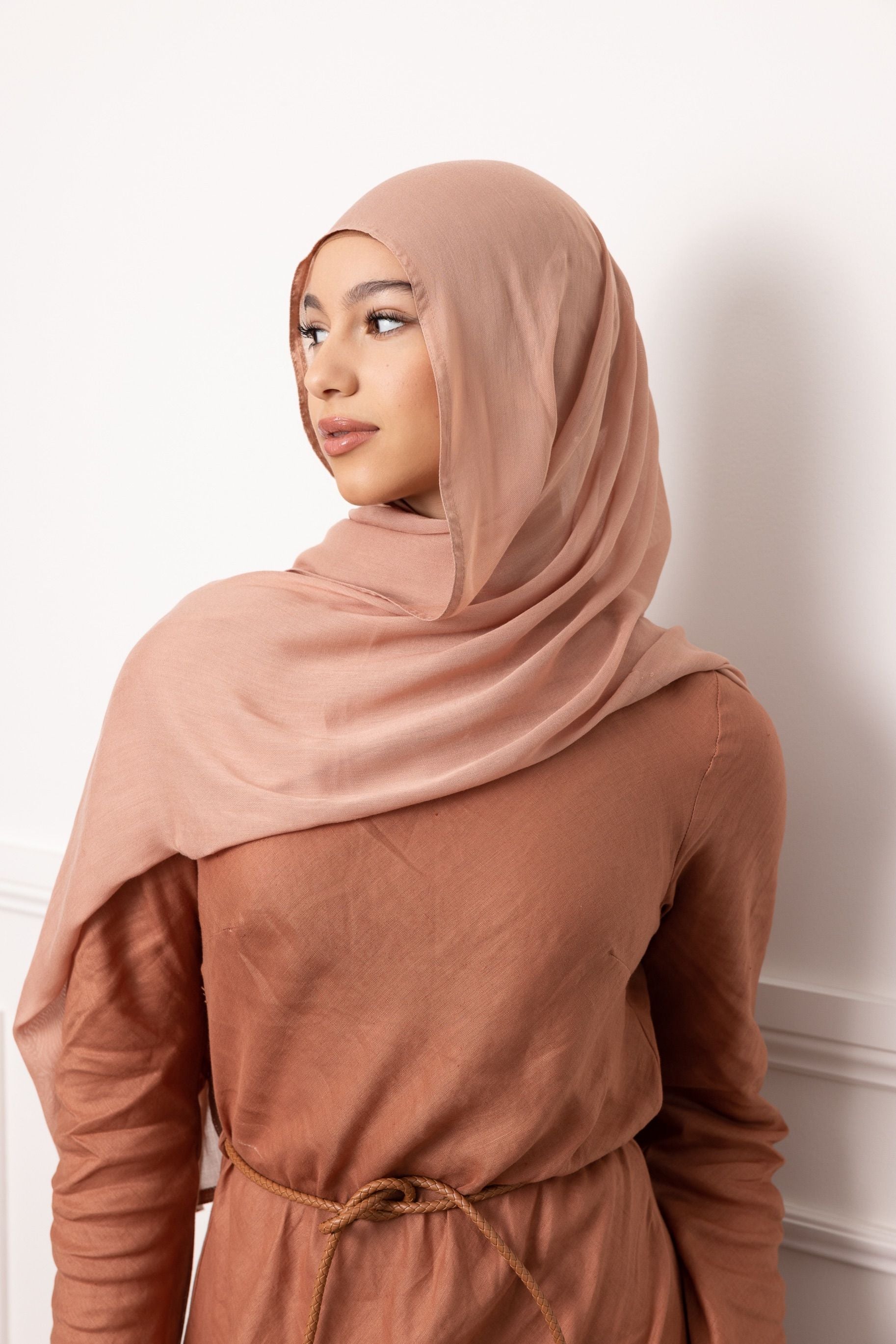 Luxe Double Stitch Hijab Petal