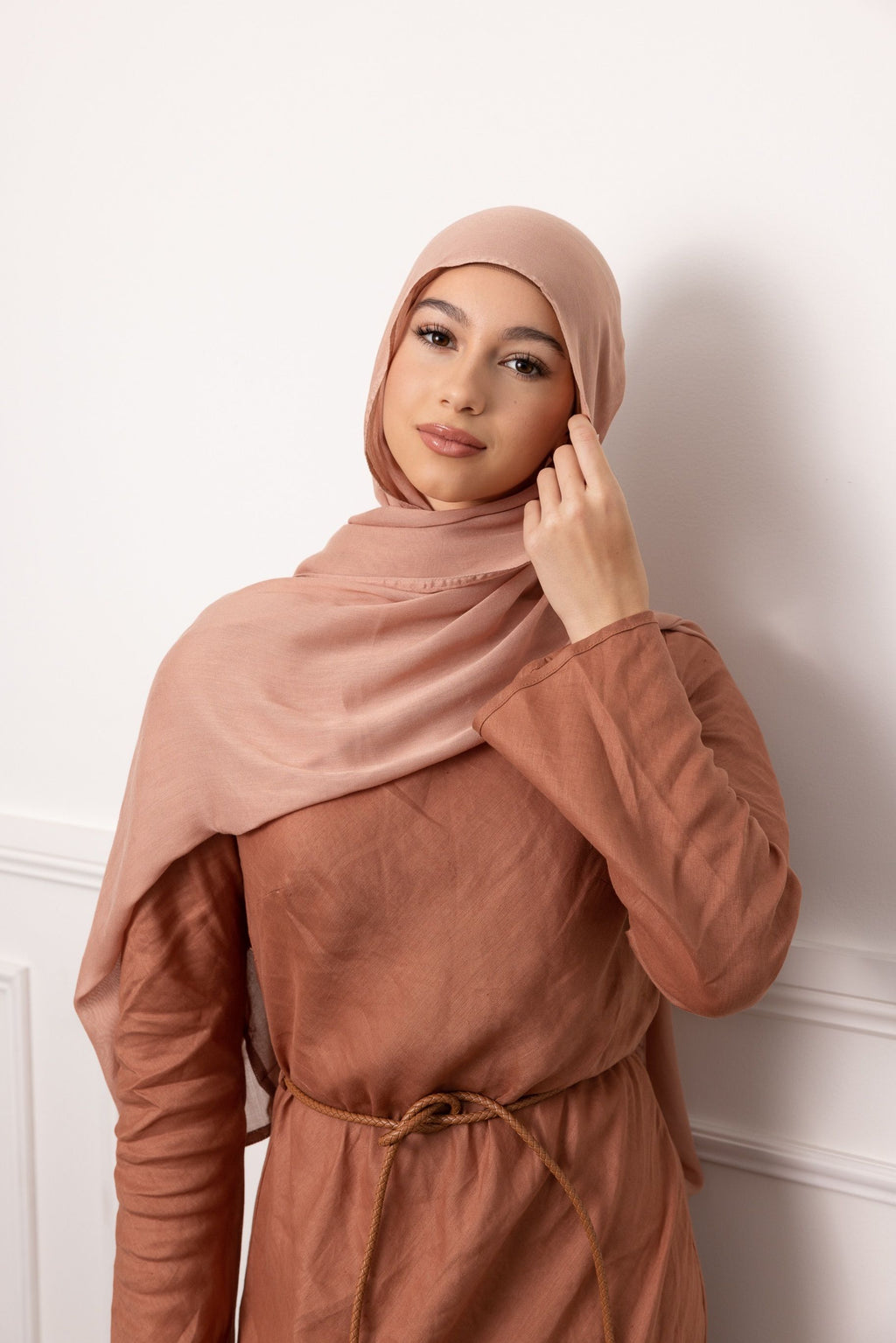 Luxe Double Stitch Hijab Petal