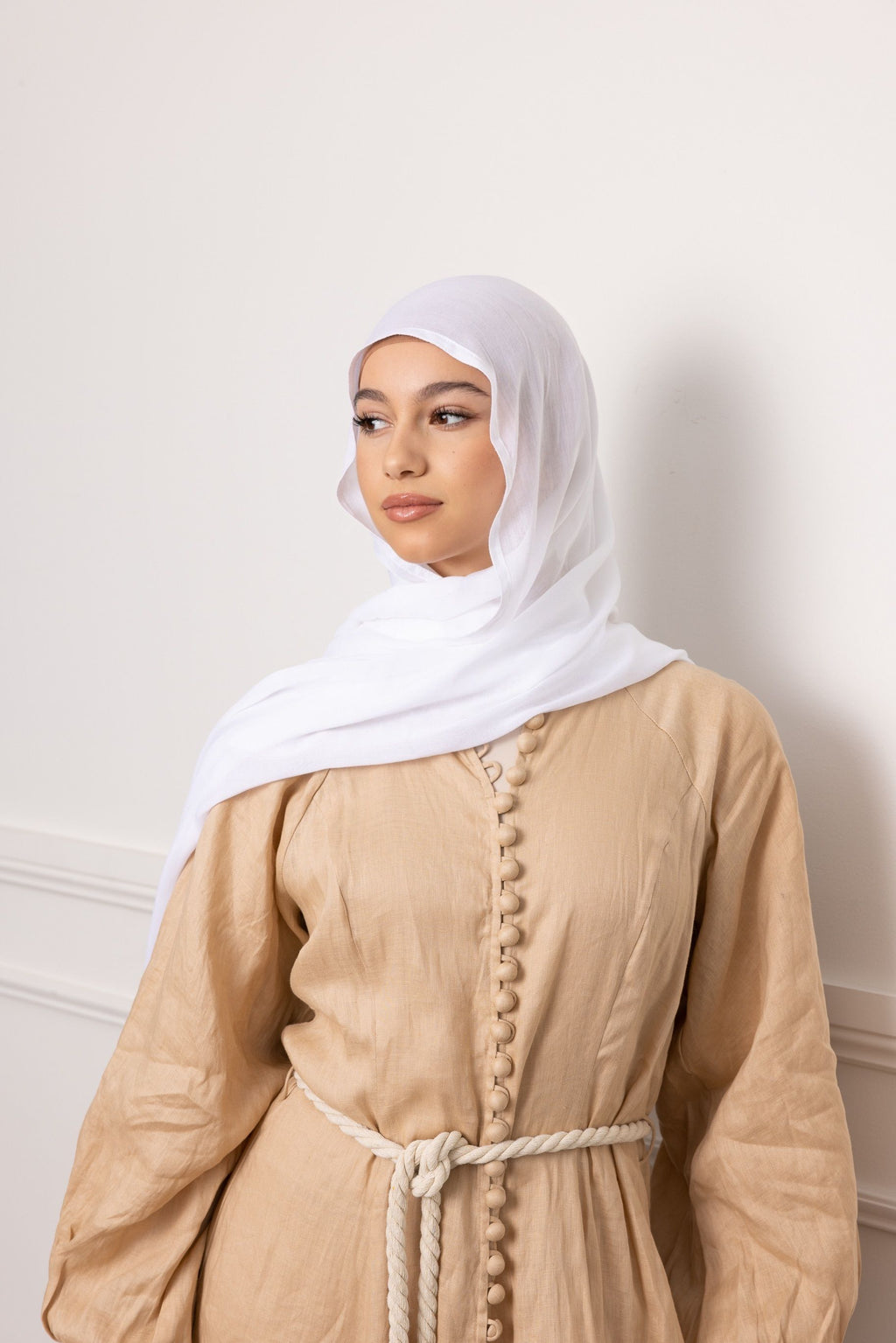 Luxe Double Stitch Hijab Snow