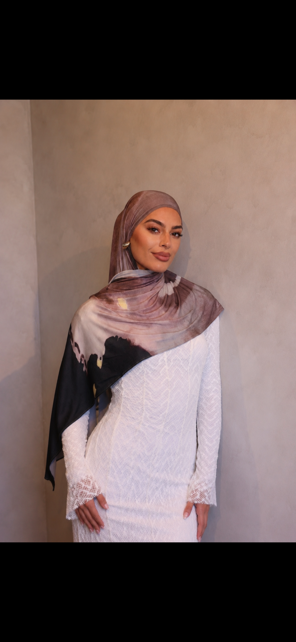 Jersey Printed Hijab - Earth
