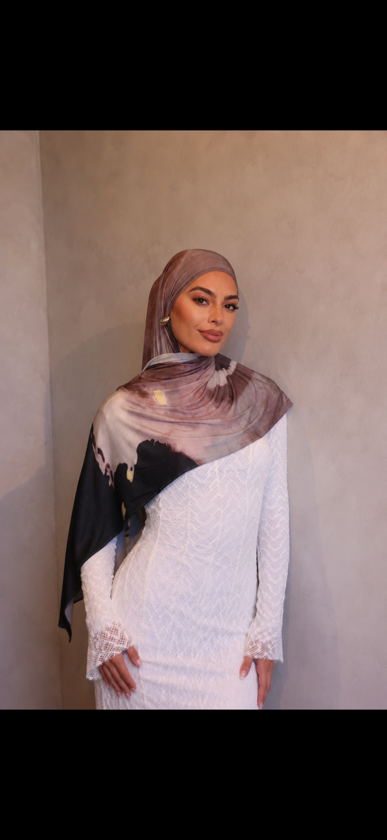 Jersey Printed Hijab - Earth