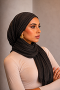 Rayon Wave Hijab - Cocoa