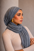 Rayon Wave Hijab - Sky