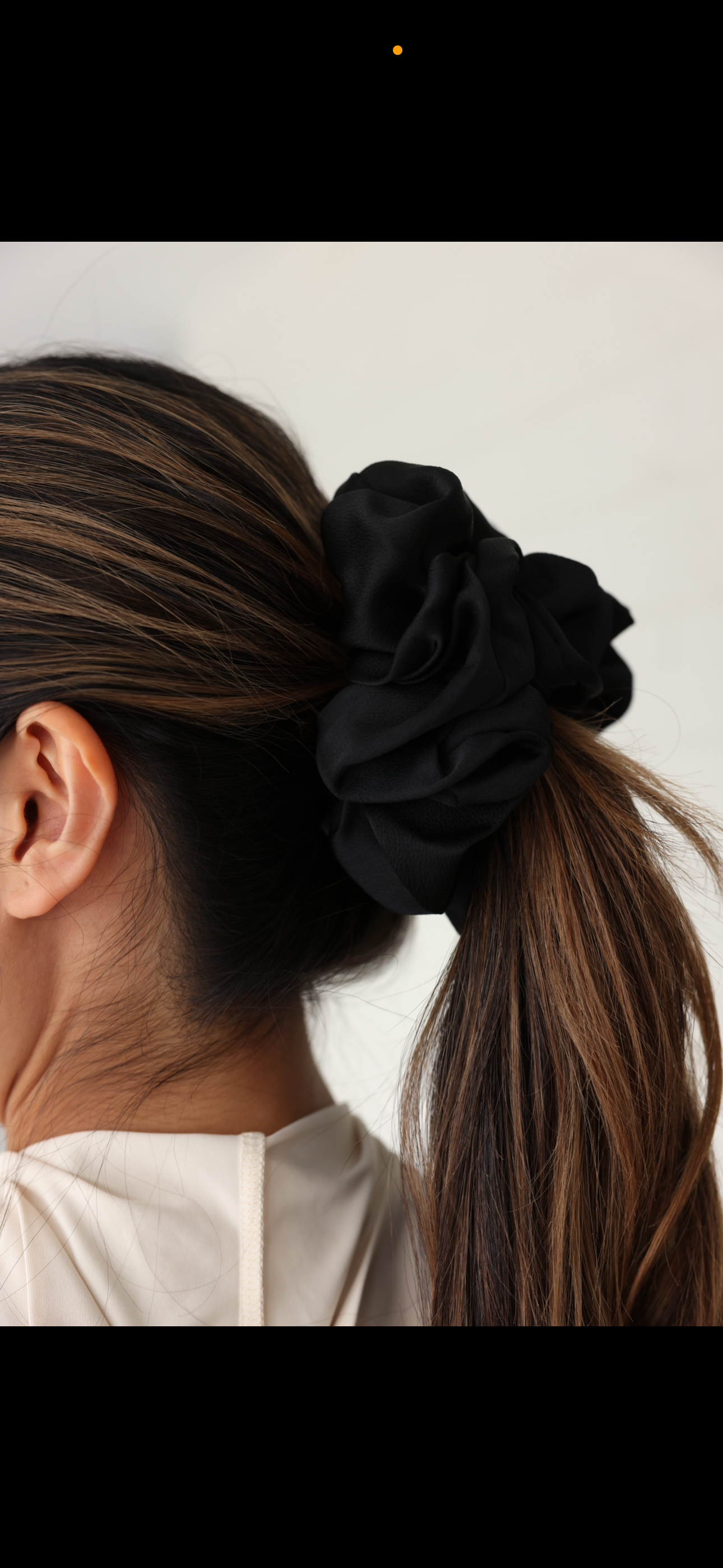 Silk satin scrunchies Midnight