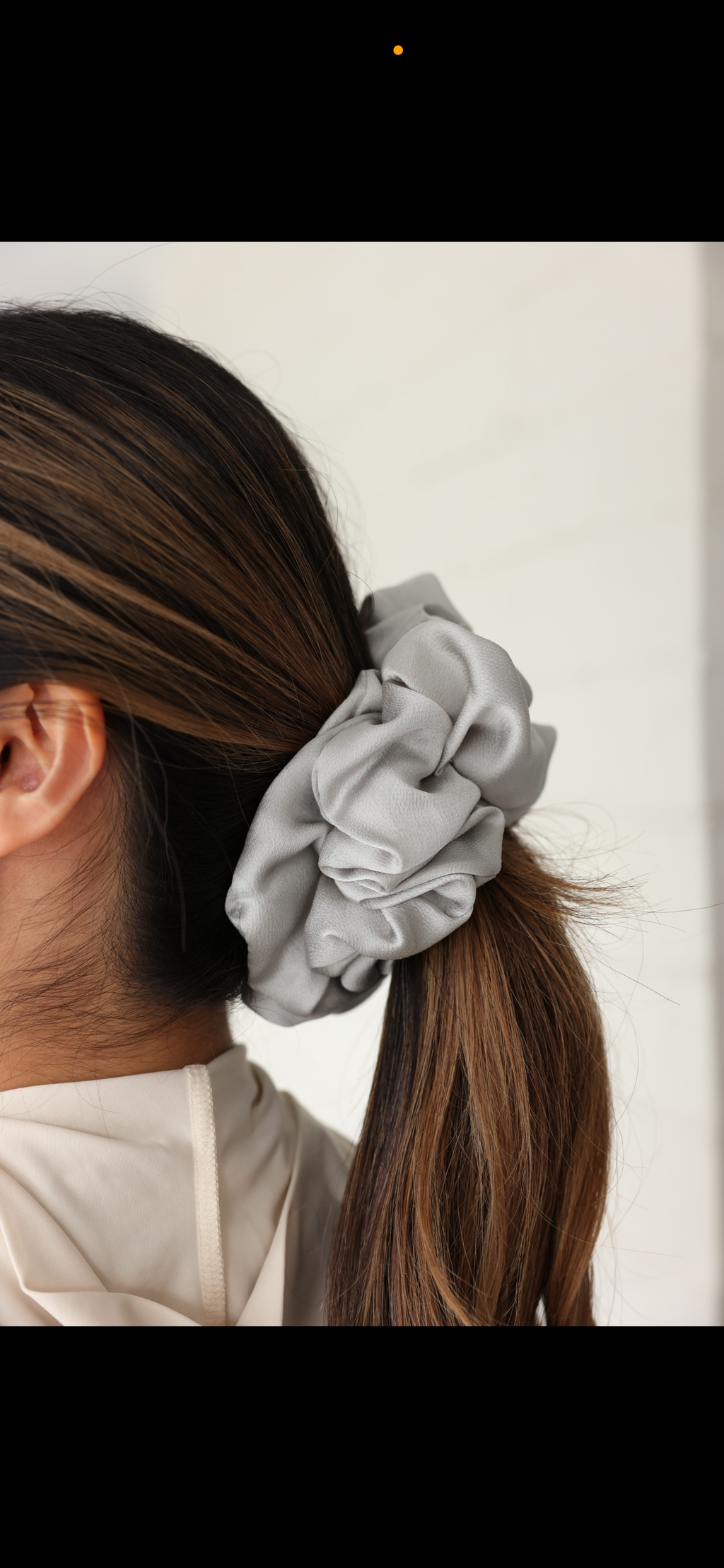 Silk satin scrunchies Smoke