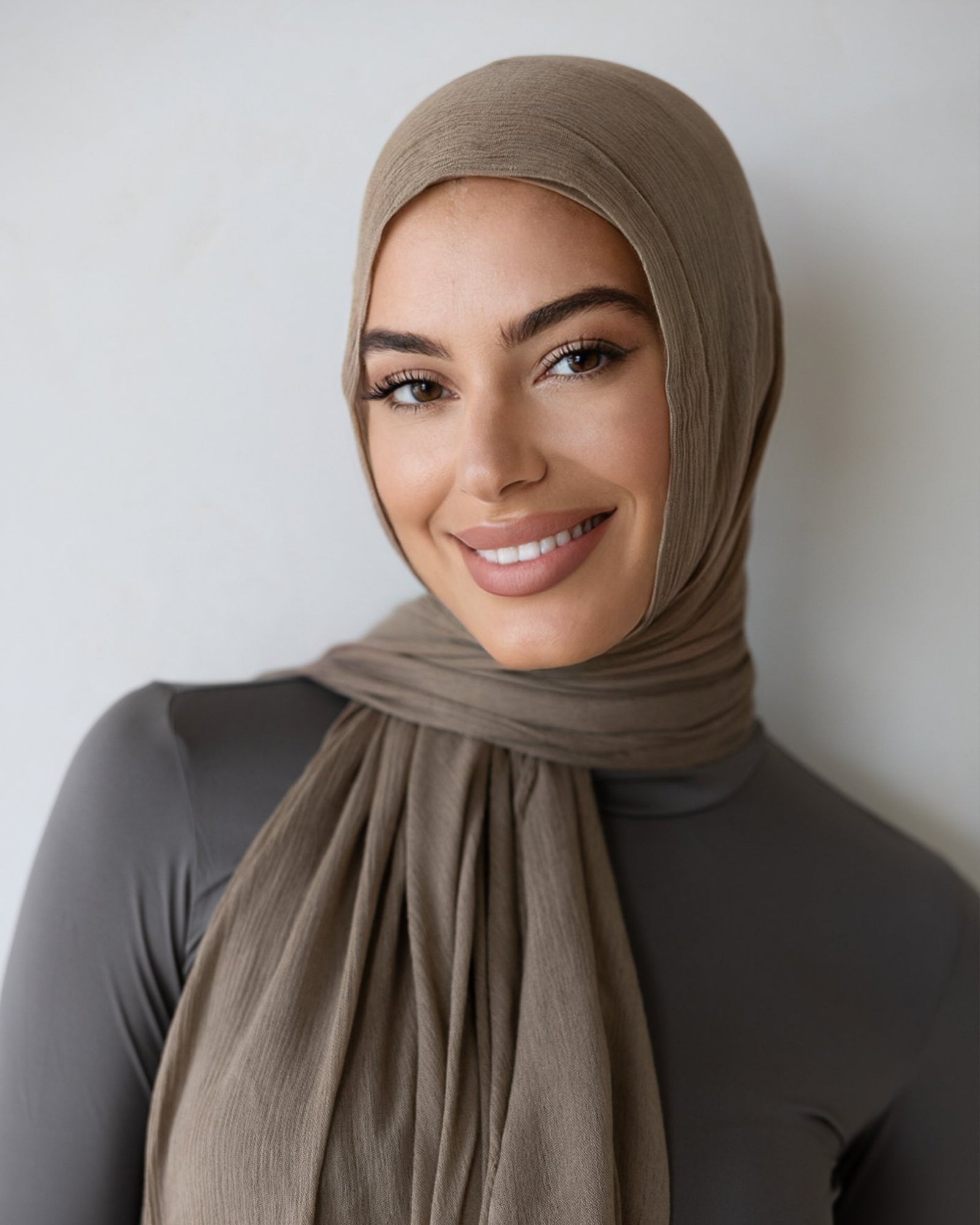 Luxe Rayon Hijab  Frayed Edge - MINK
