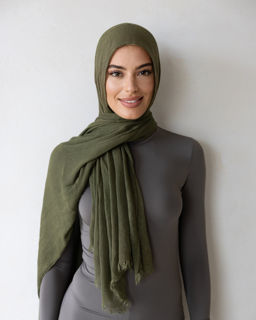 Luxe Rayon Hijab  - OLIVE