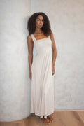 Luxe Box Neck Dress Sand