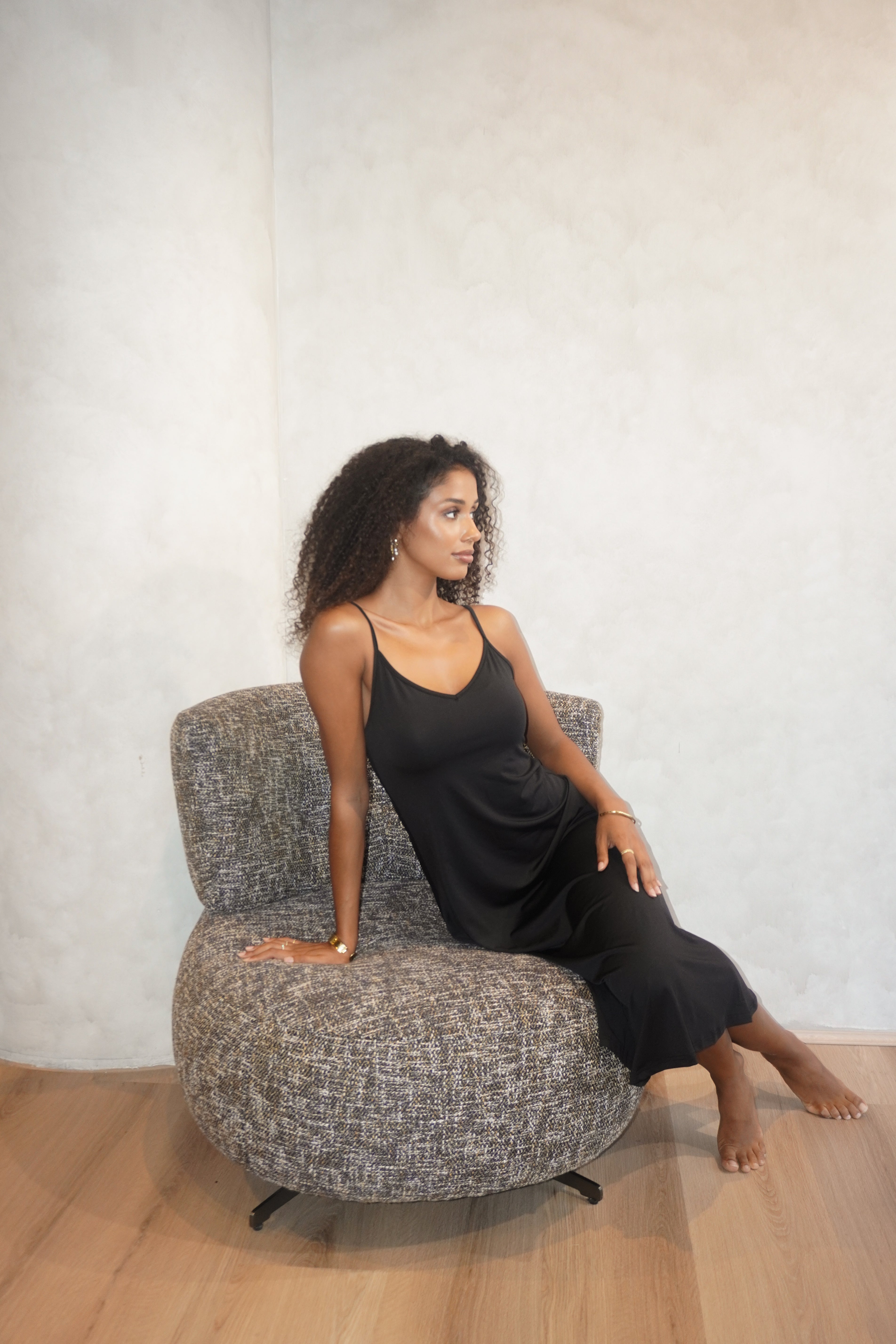 Luxe Cami Slip Dress Midnight
