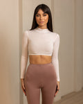 Luxe Hooded Crop Vanilla FINAL SALE