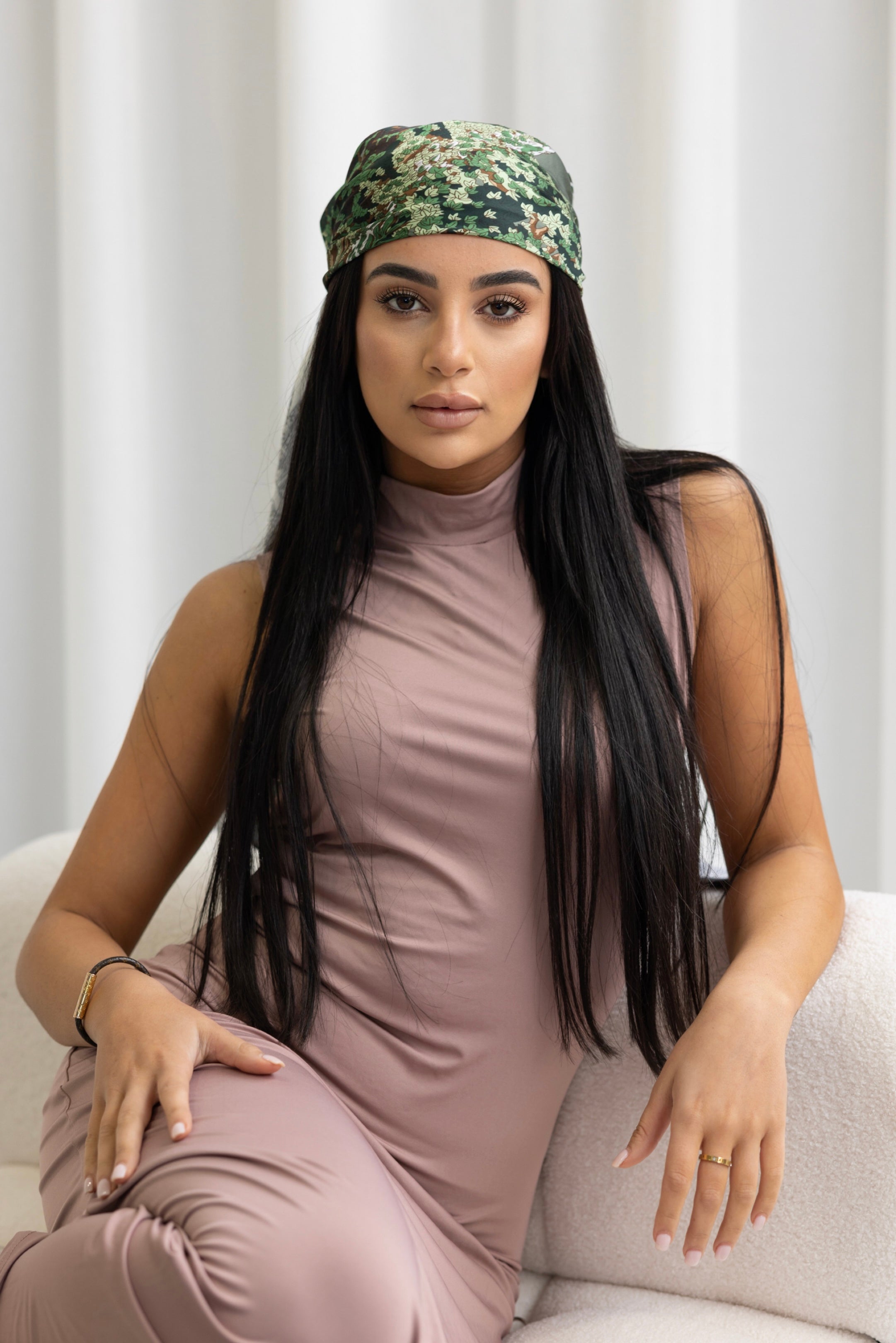 PRINTED SILK BLEND SQUARE SCARF - TUSCANY