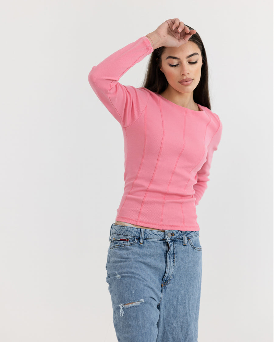 Luxe Rib Panel Top Candy