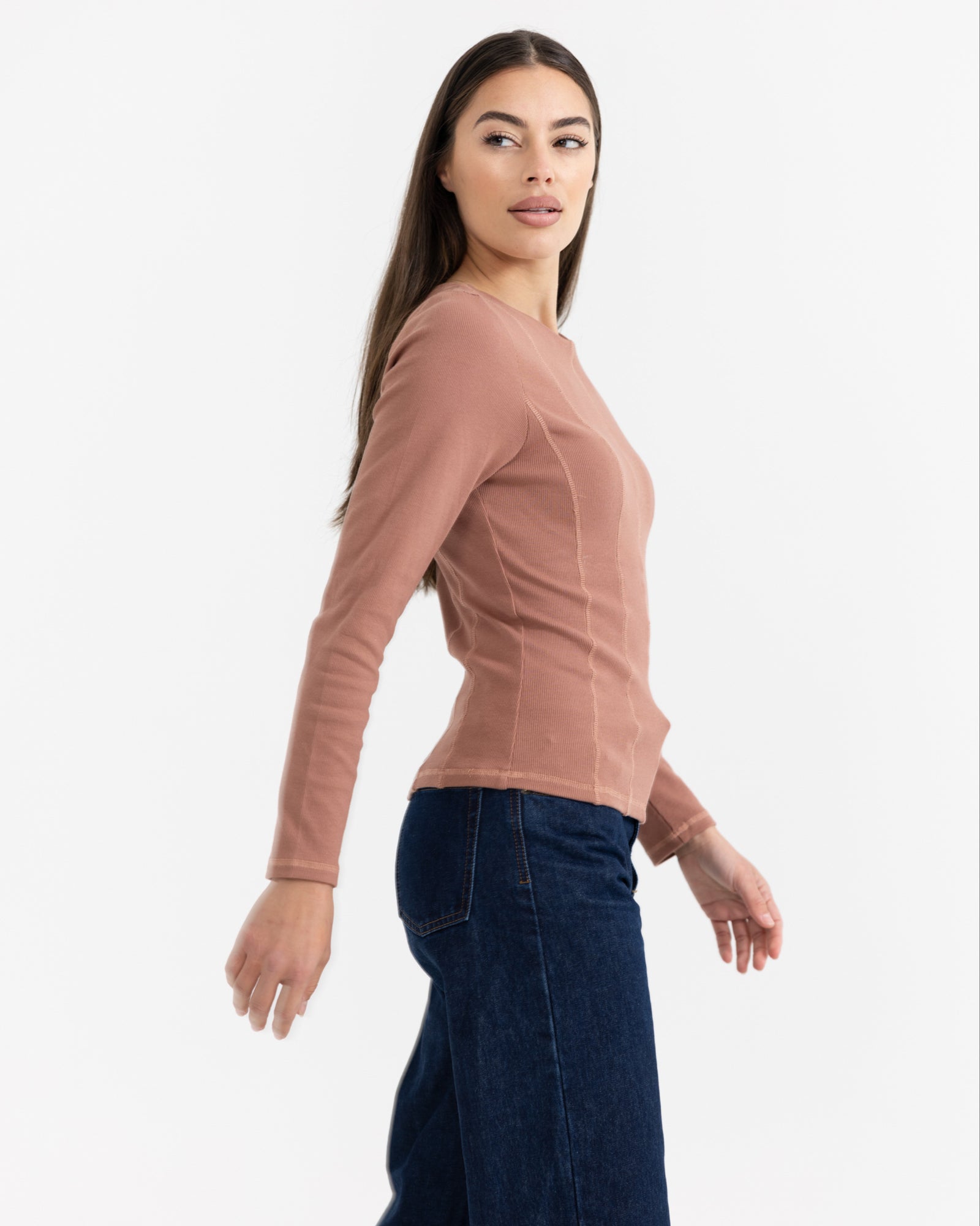 Luxe Rib Panel Top Brick