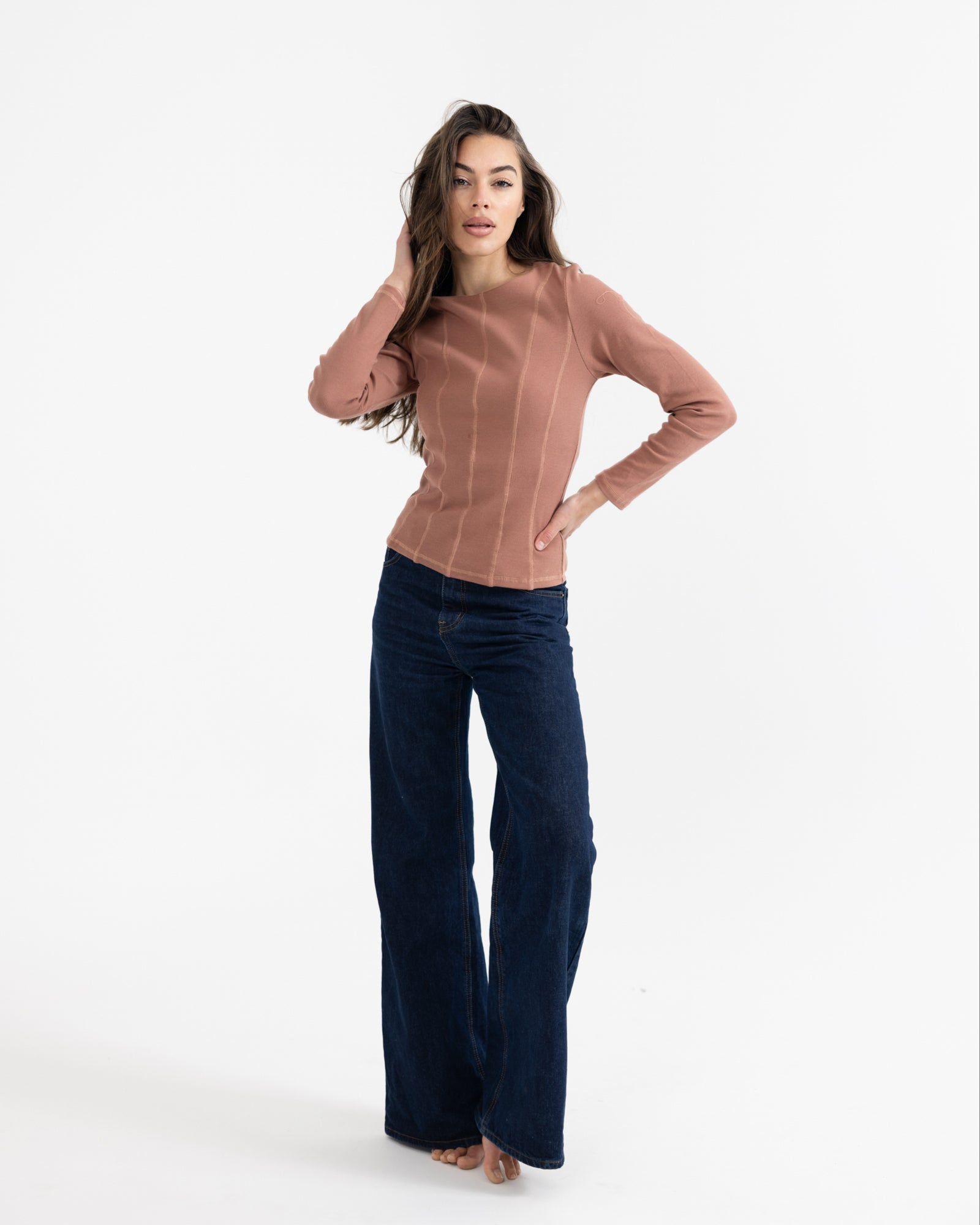 Luxe Rib Panel Top Brick