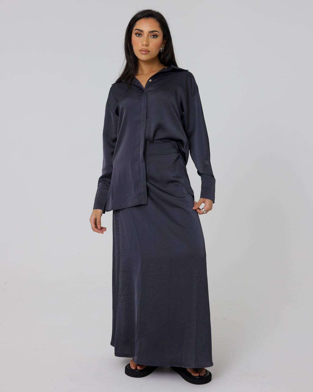 AMORE ESSENTIAL SKIRT - STEEL