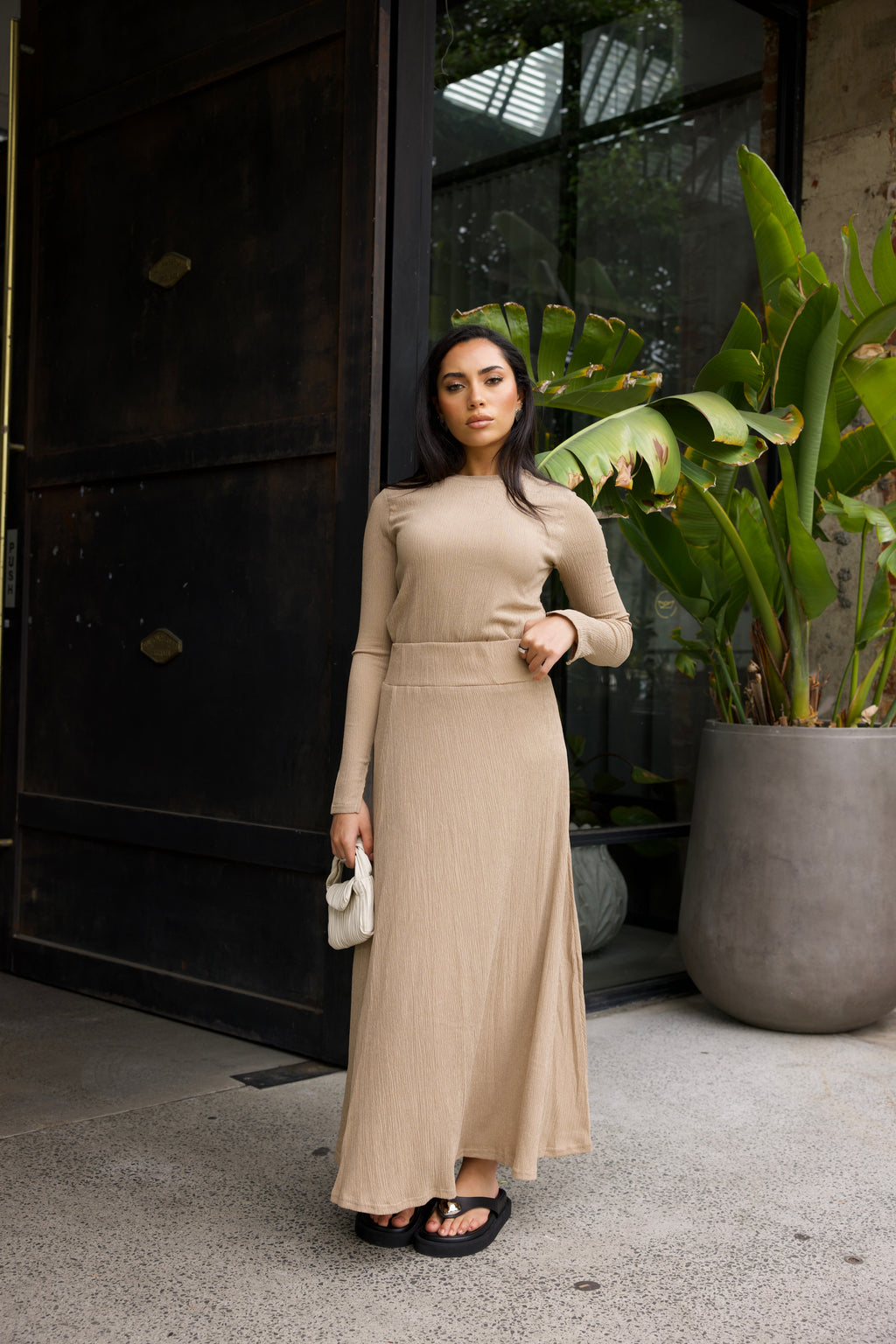 AMORE SWING SKIRT - MINK